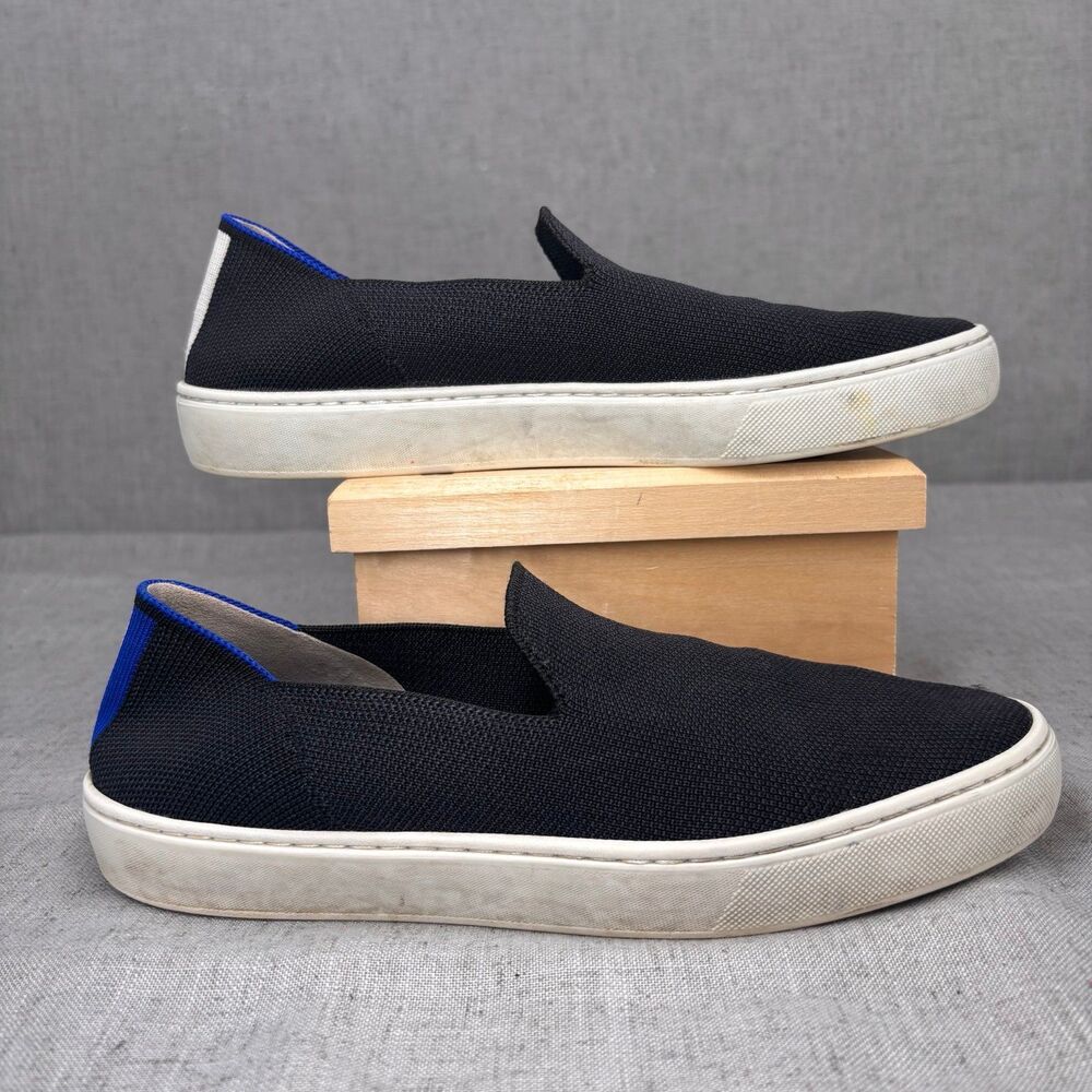 Rothy's The Original Slip On Sneaker Black‎ Knit Shoes Classic Casual Women's 8 - Picture 3 of 11